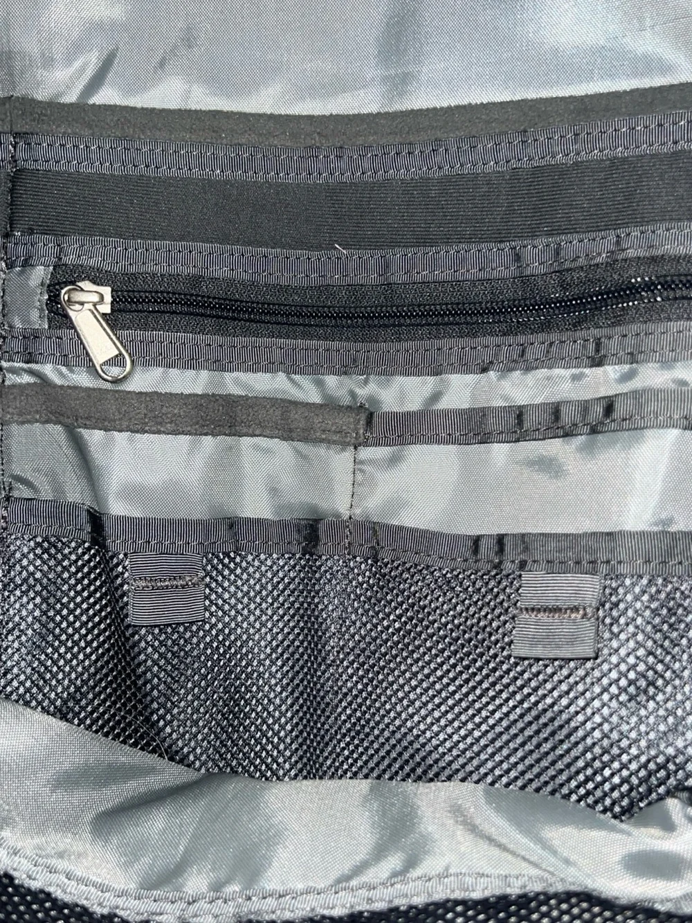 The North Face Black Backpack with Light Gray-Green Accents